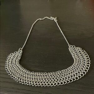 Elegant Silver Chainmail Necklace